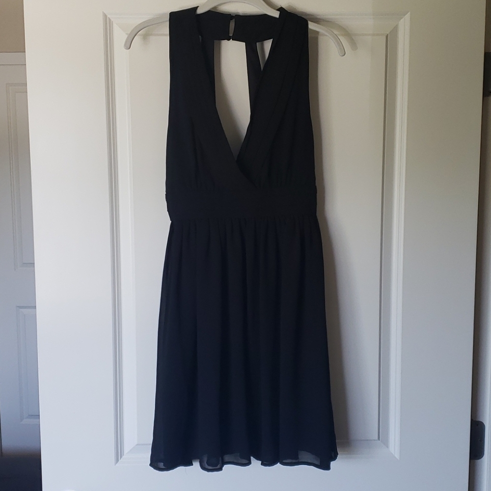 Black halter dress
